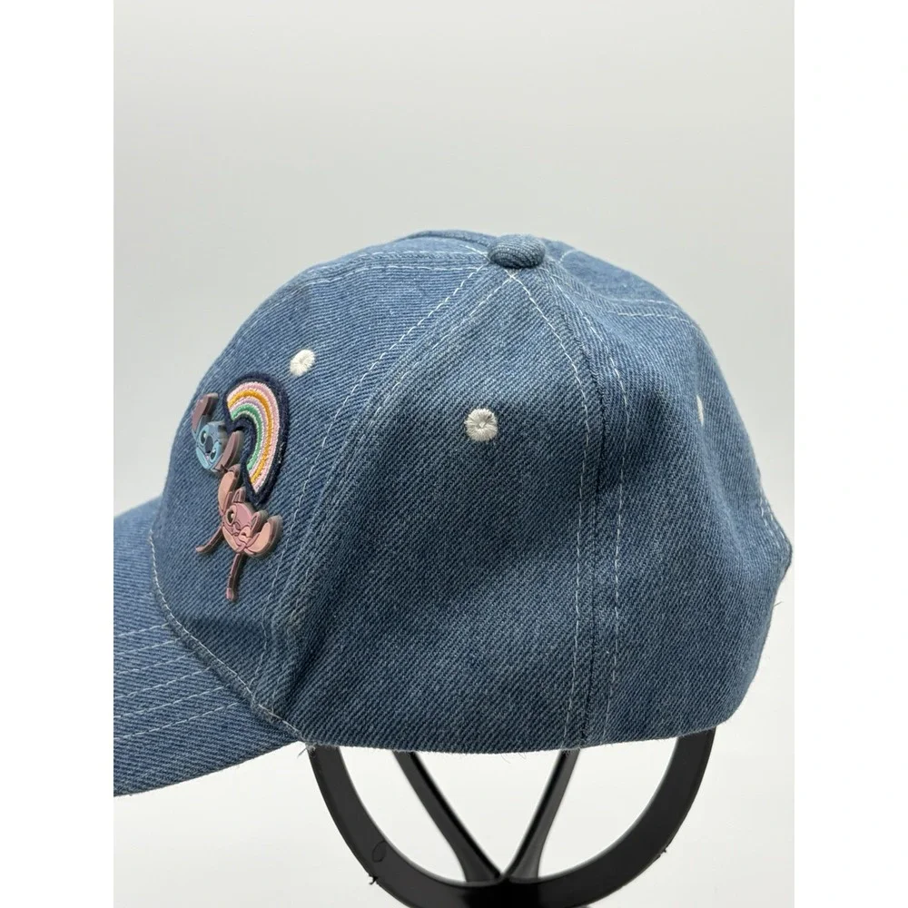 Disney Lilo and Stitch Denim Baseball Hat Cap‎ Blue Kids OSFM Strapback